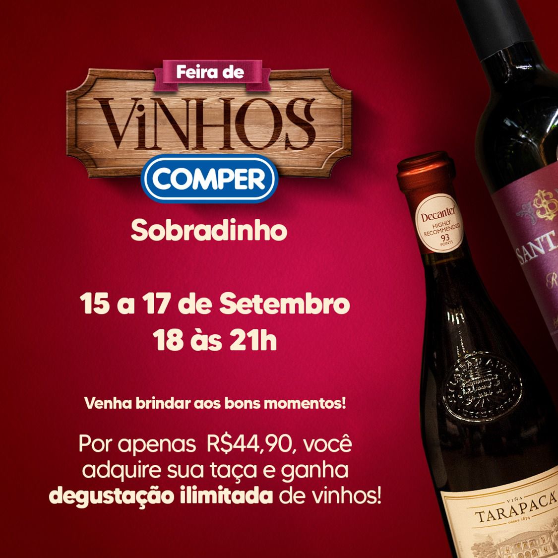 feira de vinhos comper sobradinho